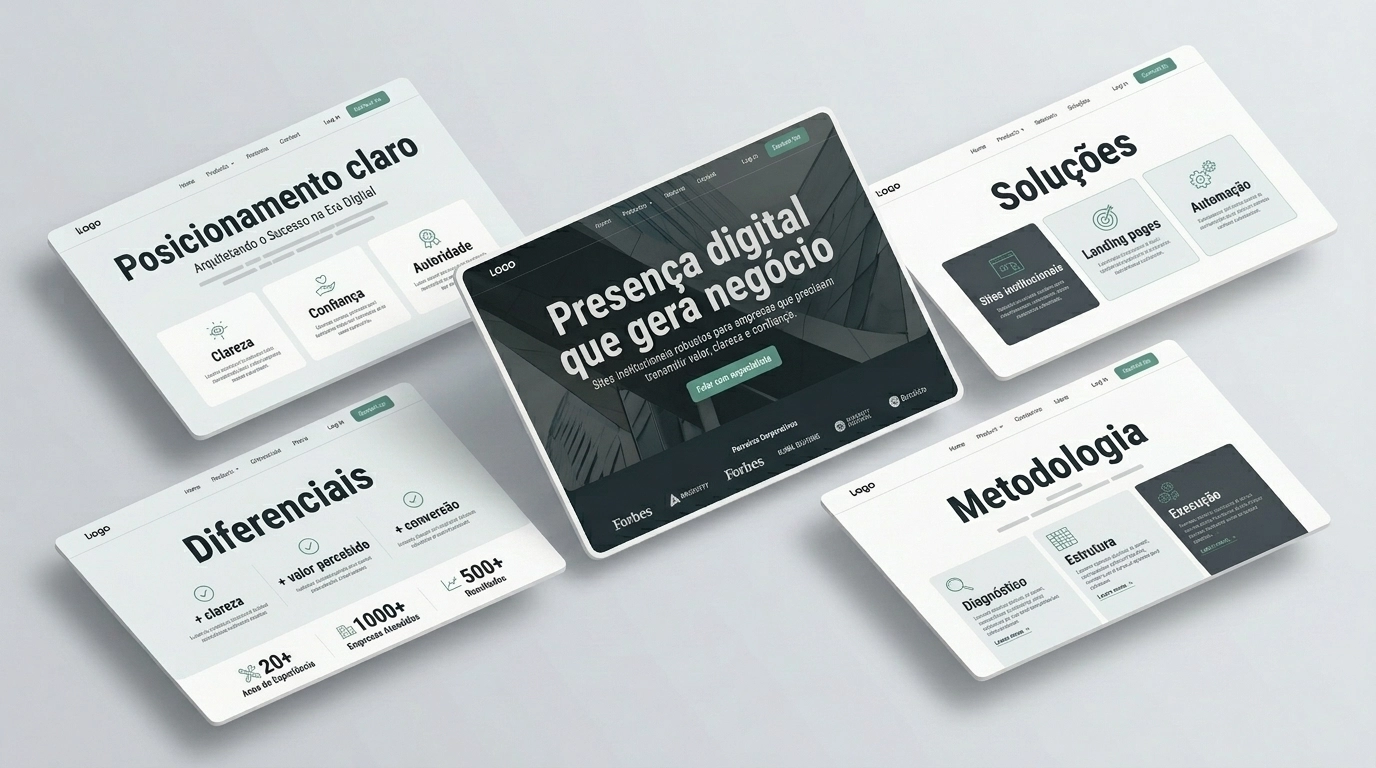 Interface de Site Corporativo